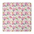 thumbnail image 1 of Beige Pink Football Helmets Pattern Square Fitted Tablecloth with Elastic Edge,Square Table Cover,Washable Elastic Table Cover for Home Kitchen Party Decor 34"x34", 1 of 6