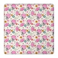 thumbnail image 1 of Beige Pink Football Helmets Pattern Square Fitted Tablecloth with Elastic Edge,Square Table Cover,Washable Elastic Table Cover for Home Kitchen Party Decor 36"x36", 1 of 6