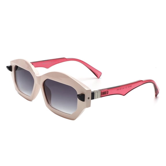 Beige & Pink Sunglasses - Soft Tone UV Protection Women’s Social Event & Daily Casual Shades