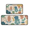 thumbnail image 1 of Beige Pioneer Flower and Leaf Pattern Kitchen Rugs Sets Of 2,Anti Fatigue Kitchen Mat Rugs Non Slip Washable,Decorative Kitchen Floor Mats for Kitchen,Sink,Laundry,17"X30"+17"X47", 1 of 7
