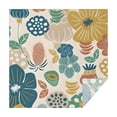 thumbnail image 1 of Beige Pioneer Flower and Leaf Pattern Square Tablecloth,Waterproof Square Table Cover,Wipeable Spillproof Washable Table Cover for Home Kitchen Party Decor 60"x60"(152x152cm), 1 of 6