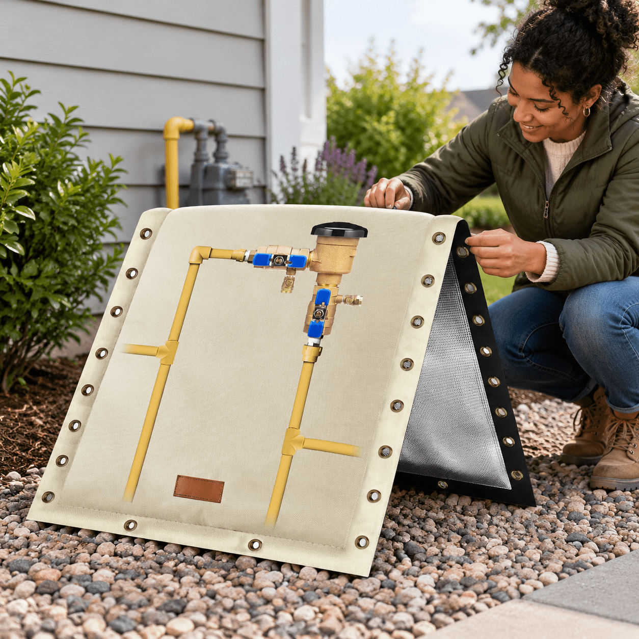 Pipes Insurance Beige Pipe Insulation Cover 60