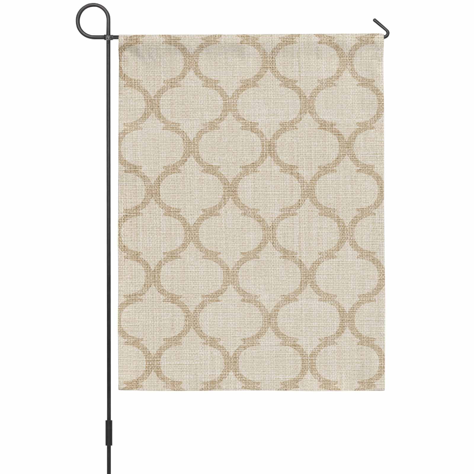 Beige Plaid Garden Flag 12 x 18 Inches, Retro Country Moroccan National ...