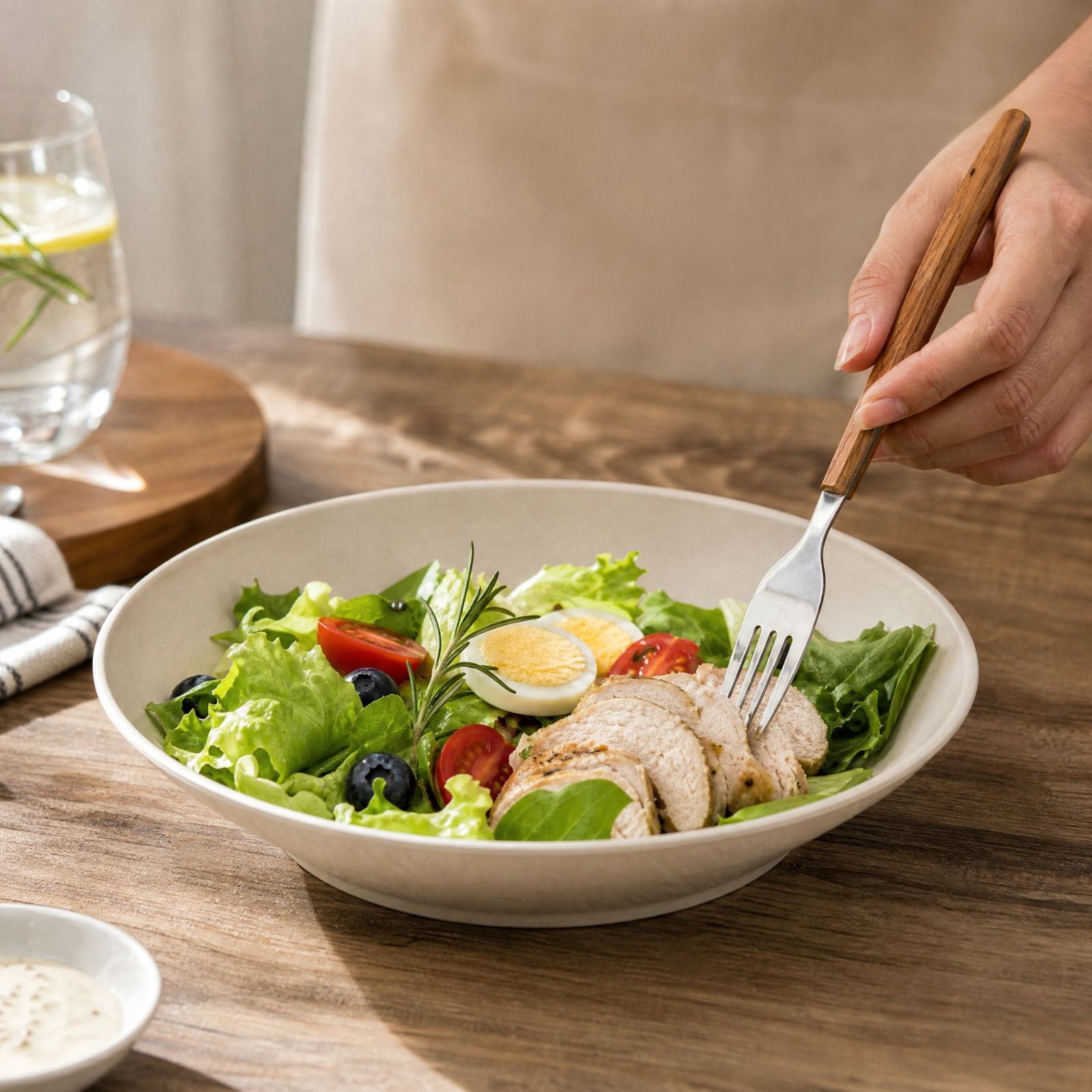 Beige Plastic Round Dinner Plate, Serving Tray for Fruit Desserts ...