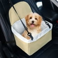 thumbnail image 1 of Beige Portable Dog Car Seat Pet Booster Travel Safety Protector For Small/Medium Dogs, 1 of 6