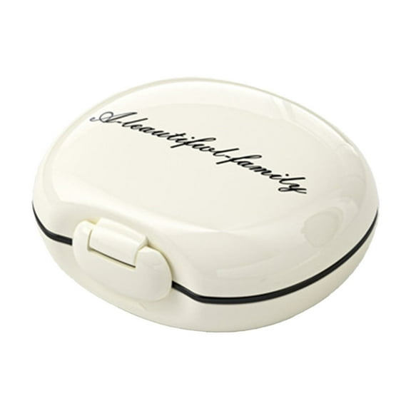 Beige Portable Pill Storage Box With 6 Compartments, Sealed Moistureproof, For Travel, Medicine Organization, 3.35 X 3.15 X 1.38 In, 0.08 Lb