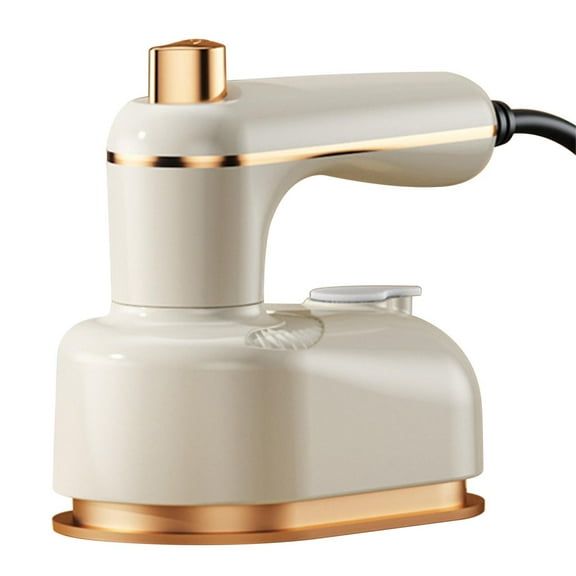 Beige Portable Steamer For Clothes With Compact Design And Hanging Function For Wrinkle Removal On The Go