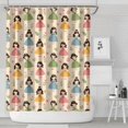 thumbnail image 1 of Beige Princess Dress Pattern Shower Curtain 84"x72" ,Bathroom Decorative Shower Curtains Set with 12 Hooks,Modern Waterproof Washable Shower Curtain, 1 of 6