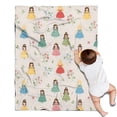thumbnail image 1 of Beige Princess Flower Pattern Blanket,Comfortable Soft Lamb Wool Throw Blanket,All Season,Warm Lightweight Blankets for Sofa Bed Couch Living Room Chair,30"x40", 1 of 4