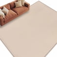 thumbnail image 1 of Beige Pure Color Area Rugs Collection 5'x8', Aesthetics Contemporary Modern Non Slip Indoor Rectangle Throw Runner Rug Floor Mat Carpet for Living Room Dining Table Bedroom Nursery, 1 of 9