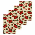 thumbnail image 1 of Beige Red Strawberry Kitchen Dish Towels for Drying Dishes Set of 4, Spring Floral Watercolor Summer Botanical Waffle Weave Microfiber Hand Tea Bathroom Towels Quick Dry & Absorbent Towel 15.7x23.6, 1 of 7