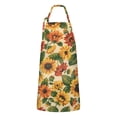 thumbnail image 1 of Beige Red Sunflower Pattern Apron-Garden Aprons for Women with Pockets-Cotton Linen Waterproof Kitchen Cooking Gardening Aprons Adjustable for Kitchen,Cooking,BBQ and Salon 33x27 Inch, 1 of 7