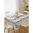 thumbnail image 1 of Beige Retro Art Tablecloth Rectangle Table Cloth 60x102, Waterproof Tablecloth Outdoor Table Cloth, Spoon Fork Vintage Farmhouse Rustic Washable Table Cover for Kitchen Dinning Party, 1 of 8