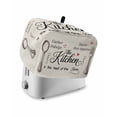 thumbnail image 1 of Beige Retro Art Toaster Cover 4 Slice, Large Kitchen Appliance Covers, Spoon Fork Vintage Farmhouse Rustic Toaster Oven Cover with Loop, Bread Machine Cover Polyester Dust Cover Protection, 1 of 4