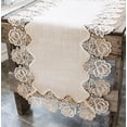 thumbnail image 1 of Beige Rose Lace Table Runner (15"x35"), 1 of 5