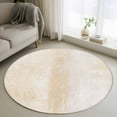 thumbnail image 1 of Beige Round Area Rug 3.3 FT, Non Slip Small Entryway Kitchen Mat, Retro Oil Painting Modern Abstract Art Aesthetics Washable Soft Circular Rug Non-Shedding Door Mat for Bathroom Playroom Kids Room, 1 of 9