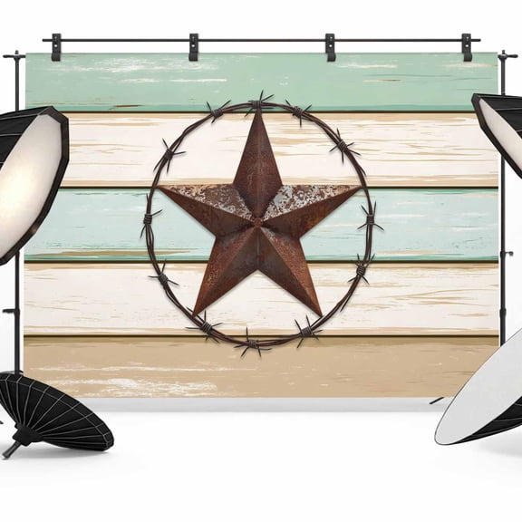 Beige Sage Green Texas Star Retro Backdrop for Photoshoot,Photography Photo Studio Background Wall Backdrop,Vintage Stars Wooden Back Drop Banner Panel for Portraits Wedding Live Streaming 12x8Ft