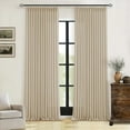 thumbnail image 1 of Beige Sand 108 Inch Linen Pleated Curtains 2 Panels Set for Living Room Farmhouse Cotton Rustic Farmhouse Back Tab Memory Trained Pinch Pleat Window Curtain 108 Inch Length for Bedroom Ecru Oatmeal, 1 of 18