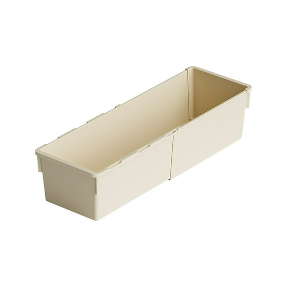 Beige Scalable Storage Container For Pantry Items Boxed Food Canned Goods Cabinet Organization Plastic Box Size B 18.5X4.72X6.3 Inches Beige B