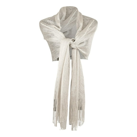 Beige Scarf Shawl Wrap Fringe Weddings Party Evening Causal Scarfs for Women