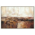 thumbnail image 1 of Beige Searching Brown Earthy Abstract Canvas Wall Art by Art Remedy, Silver Floater Frame, 45"x30", 1 of 7