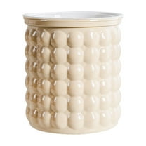 Beige Self Watering Planter Pot With Wick Transparent Flower Pot For Small Plants Indoor Herb Garden Hydroponics Growing Kit 4.72X4.13X4.53 Inches 0.13Lb 1Pc