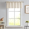 thumbnail image 1 of Beige Semi Sheer Curtain Valance for Kitchen Cafe Small Windows Linen Look Rod Pocket, 1 Panel, 1 of 3
