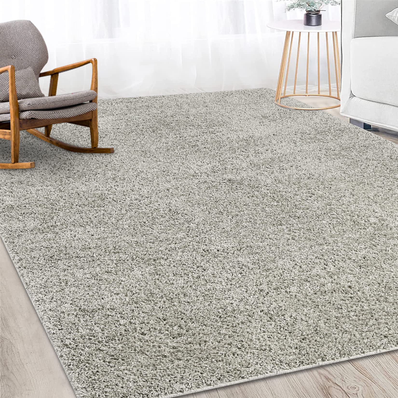 Beige Shag Rug 4x6 Modern Plush Area Rug for Bedroom Luxury Indoor ...