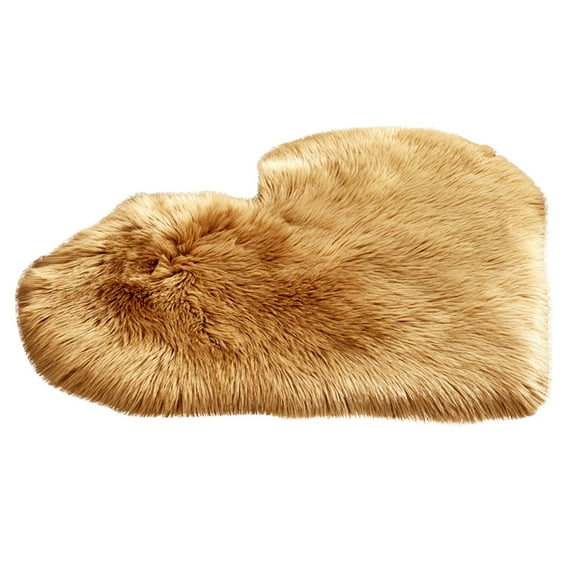 Beige Sheepskin Rug 40X50Cm Faux Fur Sheepskin Rug for Living Room Fluffy Washable Rugs for Bedroom Luxury Room Decor Furry Rugsciozy