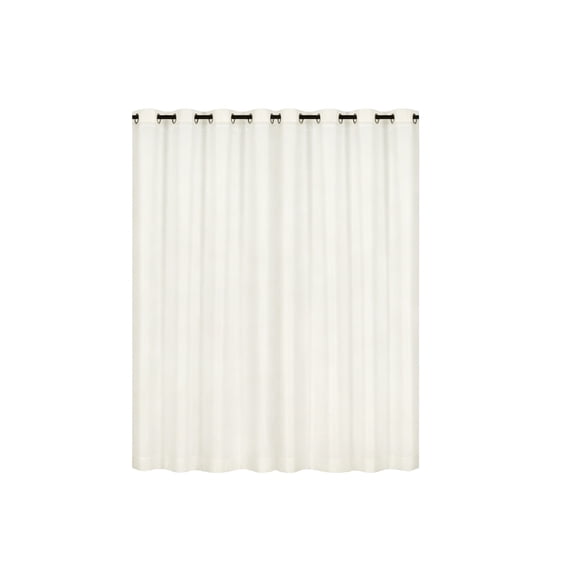 Beige Sheer Voile Curtains for Living Room and Bedroom - Long Transparent Gauze Drapes with Double Rod Pocket, Ideal for Windows and Glass Doors