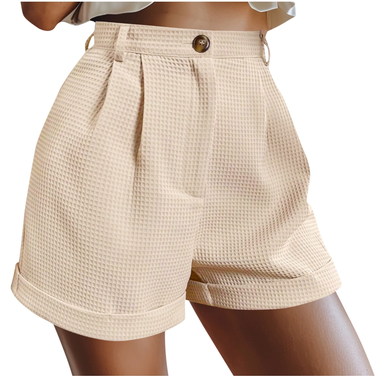 Women Red & Beige Chevron Stripes Shorts