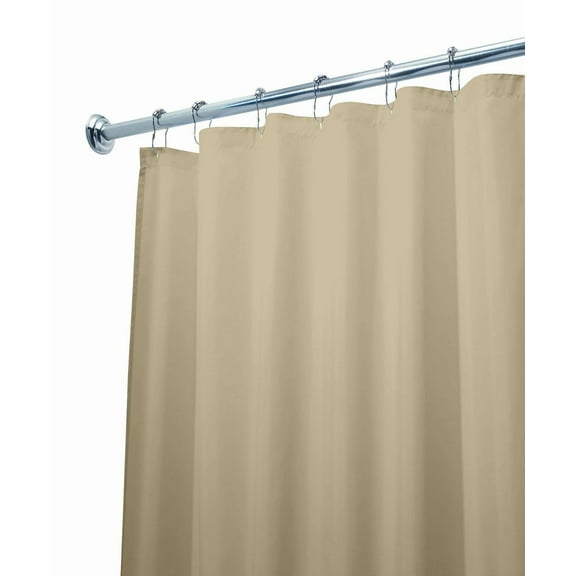 Beige Shower Curtain Liner PVC 70" x 72" Waterproof Metal Grommets Metallic
