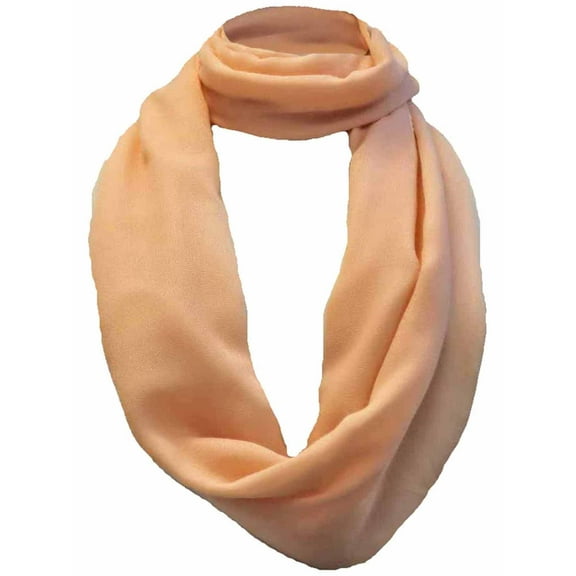 Beige Simple Style Infinity Scarf