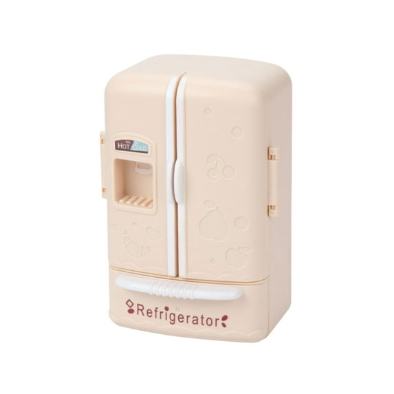 Beige Simulation Mini Refrigerator Toy Miniature Food Model For Doll ...