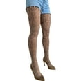 thumbnail image 1 of Beige Snake Patterned Tights for All Women Malka Chic, 1 of 5