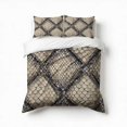 thumbnail image 1 of Beige Snakeskin Pattern Texture Bedding Set 3 Pcs Soft Microfiber Quilt Cover For Bedroom Decor, Comforter Cover With 2 Pillowcase, 1 of 5
