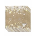 thumbnail image 1 of Beige Snowflake Christmas Cloth Napkins Set of 4 Reusable Dinner Napkins, Winter Xmas Snowflake Farmhouse Cocktail Napkin Washable Table Napkins for Wedding/Holiday Party/Baby Shower 20"x20", 1 of 7