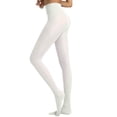 thumbnail image 1 of Beige Socks Semi Opaque Girls Leggings Solid Color Footed Pantyhose Tights, 1 of 4