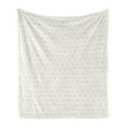 thumbnail image 1 of Beige Soft Flannel Fleece Throw Blanket, Delicate Retro Style Shaped Horizontal Rows Classical Elements Antique Pattern, Cozy Plush for Indoor and Outdoor Use, 60" x 80", Eggshell White, by Ambesonne, 1 of 5