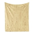 thumbnail image 1 of Beige Soft Flannel Fleece Throw Blanket, Wooden Texture Pattern Grains of Wood Natural Tree Growth Lines of Nature Organic Theme, Cozy Plush for Indoor and Outdoor Use, 50" x 70", Cream, by Ambesonne, 1 of 6