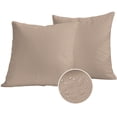 thumbnail image 1 of Beige Solid Color Outdoor Pillow Covers 20x20 Set of 2,Waterproof Patio Throw Pillowcase Protectors,Aesthetics Contemporary Luxury Decorative Pillow Shams Cushion Covers for Seat Bed Couch Sofa, 1 of 8