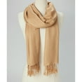 thumbnail image 1 of Beige Solid Scarfs for Women Fashion Warm Neck Womens Winter Scarves Pashmina Silk Scarf Wrap with Fringes for Ladies by Oussum, 1 of 10