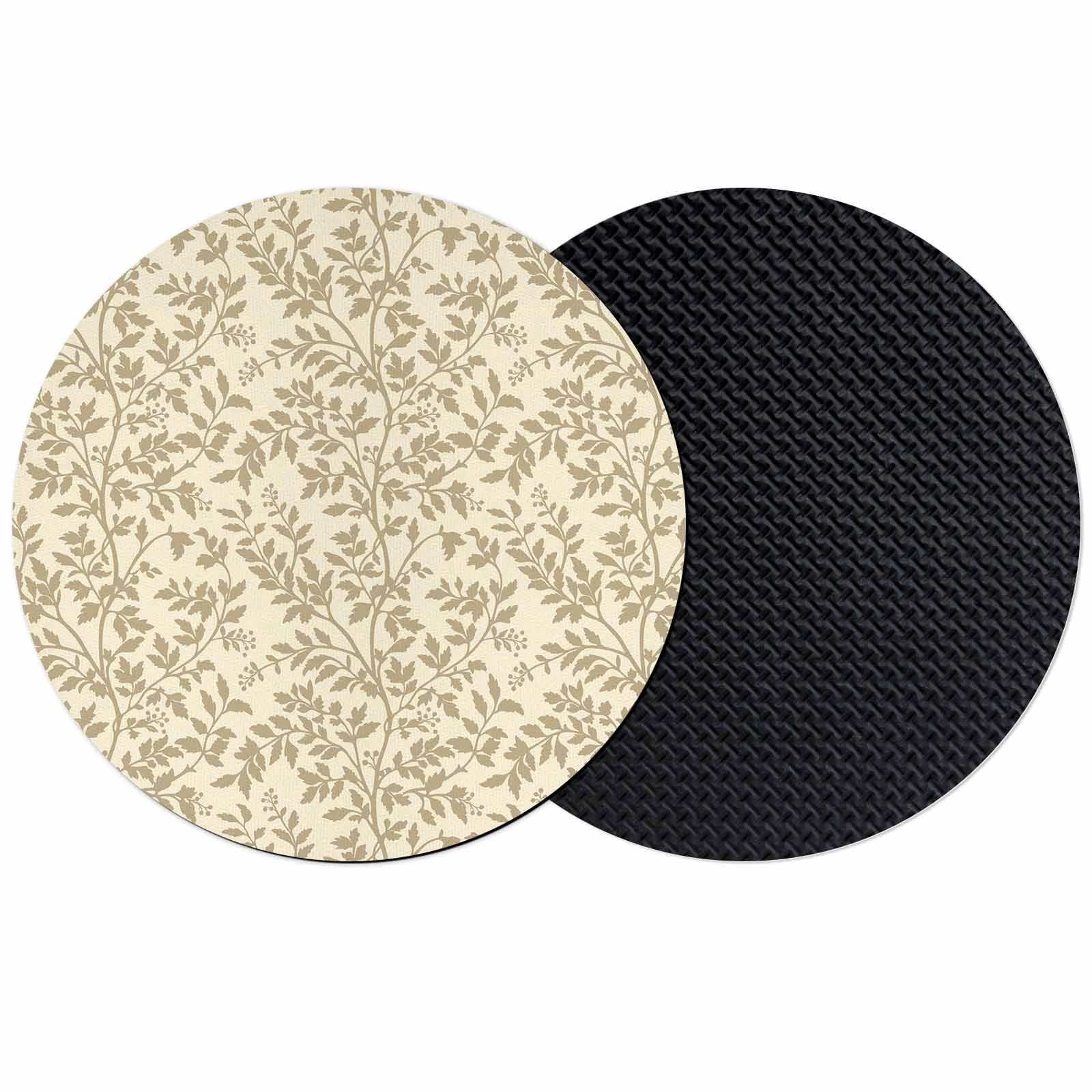 Beige Spring Floral Coasters Set of 2, Absorbent Coasters for Drinks ...