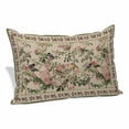 thumbnail image 1 of Beige Spring Floral Pillow Covers, Linen Long Throw Pillow Case, Elegant Pastoral Flowers Birds Watercolor Holiday Pillow Protector Decorative Cushion Cover for Living Room/Bedroom 16" x 24", 1 of 8