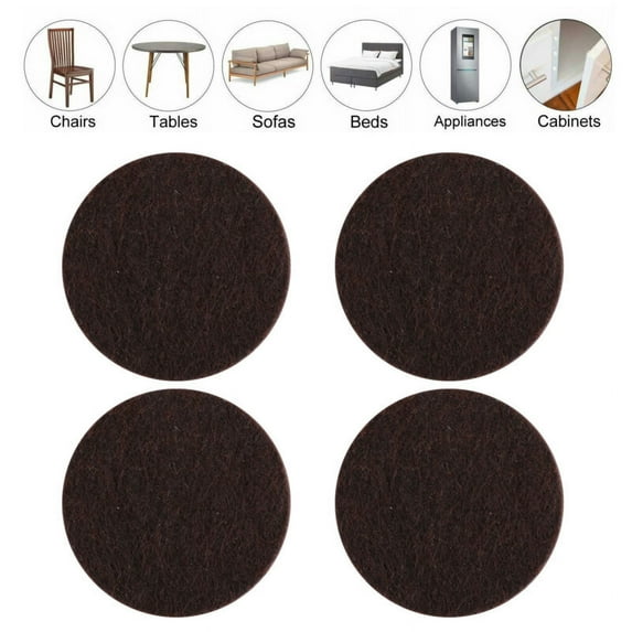 Beige Square-25mm×25mm 16 Felt Pads Furniture Felt Pads Square/Round Floor Protector Chair/Table Leg Sticky Back