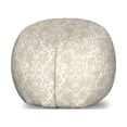 thumbnail image 1 of Beige Storage Toy Bag Chair, Lace Inspired Floral Arrangement Traditional Foliage Pattern Ornate Romantic Design, Stuffed Animal Organizer Washable Bag, Large Size, White Beige, by Ambesonne, 1 of 3