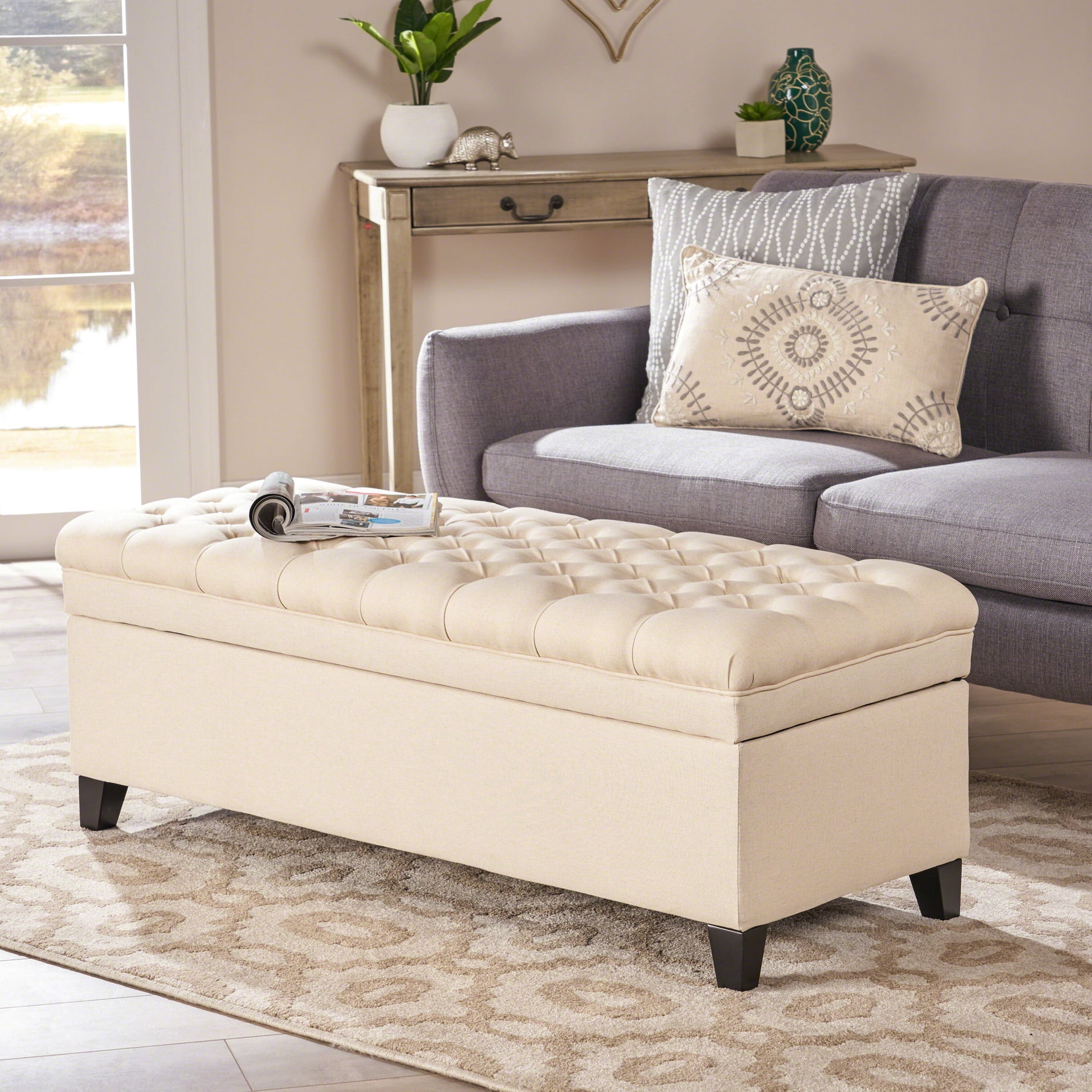 Beige Storage With Minimistic Yet Refined Structure Contemporary Practical Solutions - Adds Value
