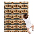 thumbnail image 1 of Beige Stripe Sunflower Pattern Blanket,Comfortable Soft Flannel Throw Blanket,All Season,Warm Lightweight Blankets for Sofa Bed Couch Living Room Chair,30"x40", 1 of 4