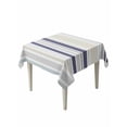 thumbnail image 1 of Beige Stripe Table Cloth, Modern Abstract Art Navy Blue Striped Rustic Waterproof Tablecloth for Square Tables, Reusable Washable Fabric Table Cover for Restaurant Kitchen Dining Tables 54"x54", 1 of 6
