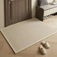 thumbnail image 1 of Beige Striped Area Rug | Soft Polyester Carpet for Living Room & Bedroom | 60x40cm Non-Slip Floor Mat | 1 Piece, 1 of 5